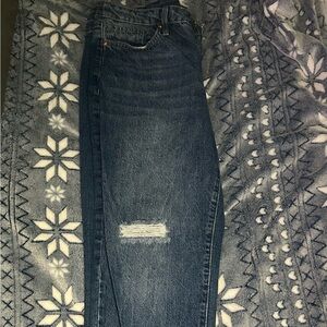 YMI Women's Distressed Dark Blue Skinny Jeans